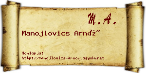 Manojlovics Arnó névjegykártya